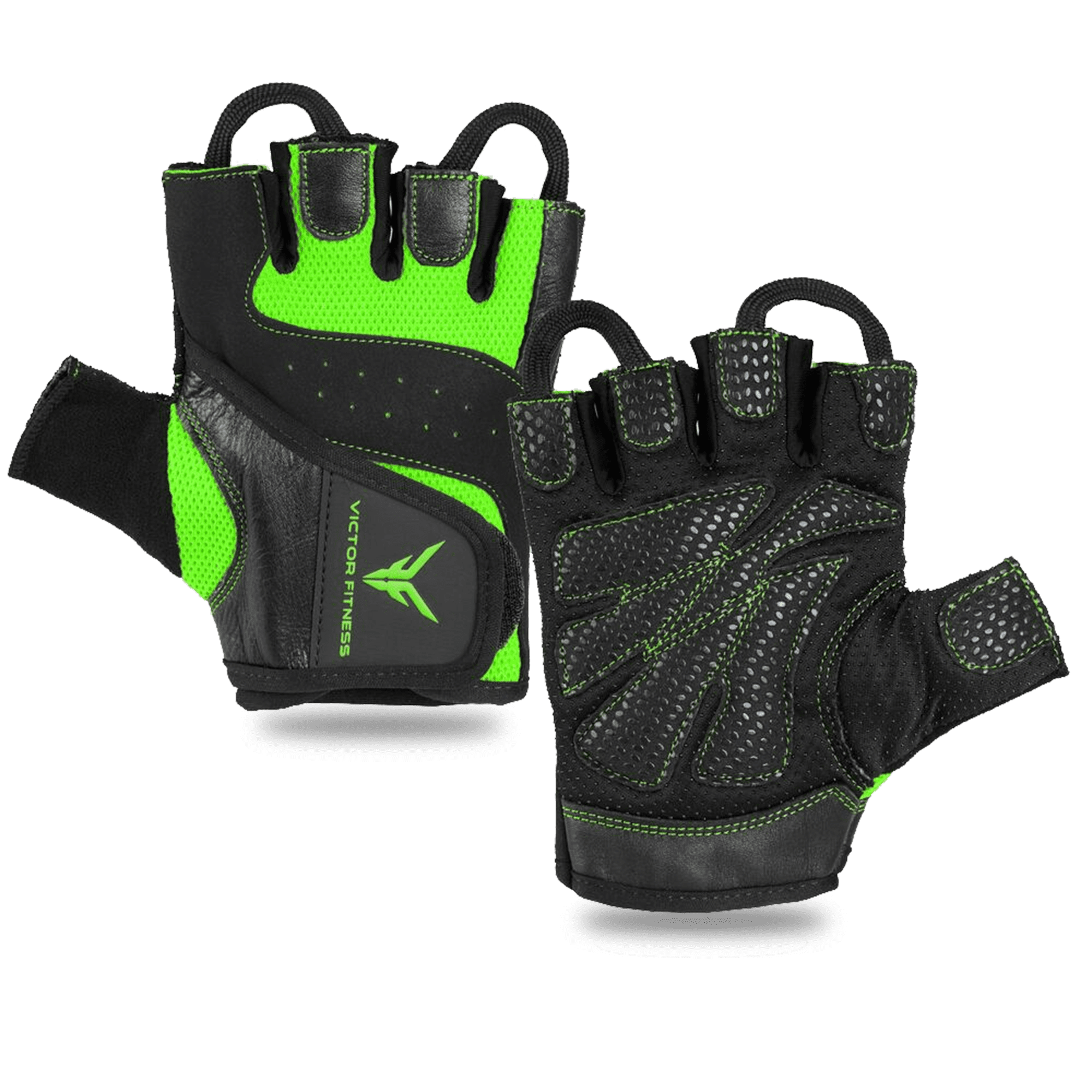 Series-5 Fingerless Leather Men's Weightlifting Gloves with Full Palm