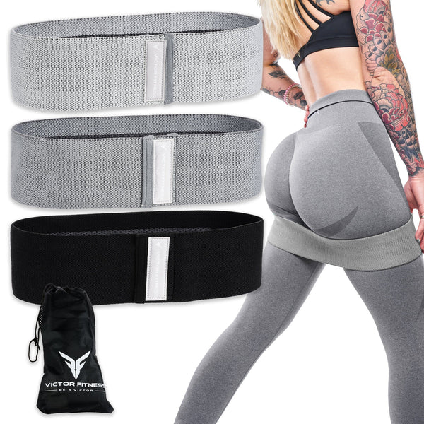 Resistance Hip Bands for Women - Set of 3 - Non-Slip Circle Loop Booty -  iRibit Fitness
