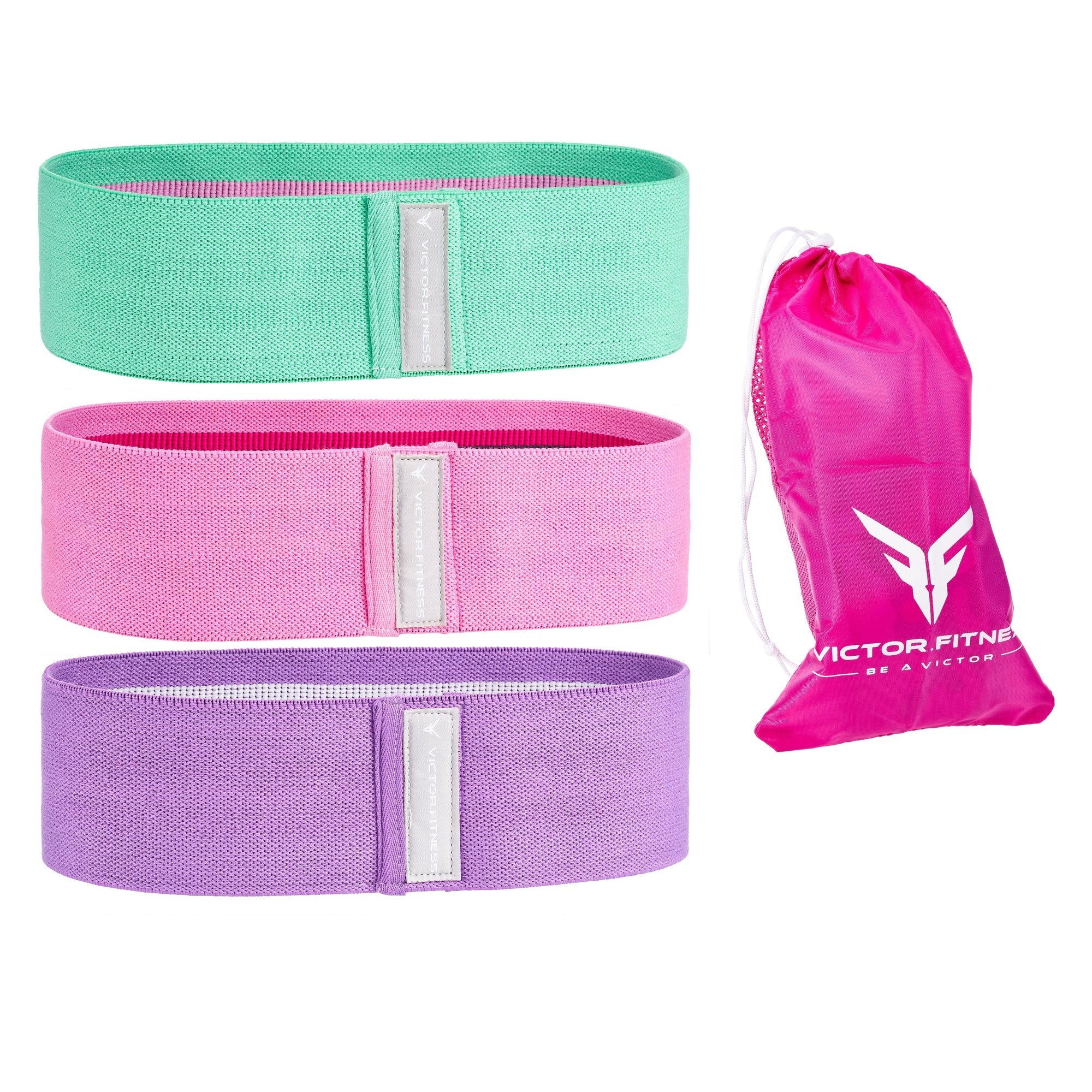 Recredo Booty Bands, 3 Resistance Bands for Legs and Butt, Non